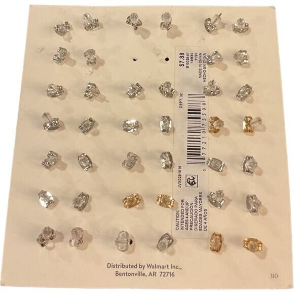 Assorted Hypo-Allergenic Stud Earrings Set 20 Pairs For Women & Girls - Picture 2 of 2